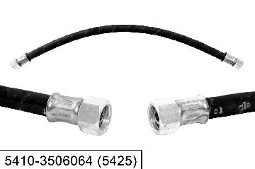 5410-3506064 Шланг (5425-3506060) к крану тормозному двухсекционному L=520мм гайка20/гайка20, Наб.Челны