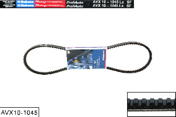 AVX10-1045 Ремень Rubena (Чехия) - аналог OAVX10-1030 зубчатый для УМЗ-414, 416, 417; Волга; Газель