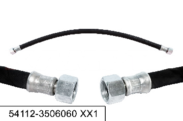 54112-3506060 Шланг задних тормозов L=600мм гайка20/гайка20, НПО XXI век