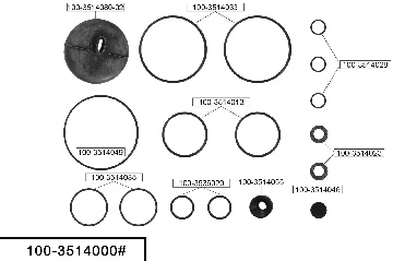100-3514000# Ремкомплект ГТК (главный тормозной кран) РТИ