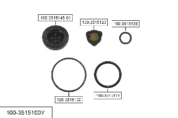 100-3515100У Ремкомплект клапана 2 защиты (5 наим./10 шт.), КАМРТИ