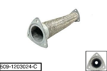 509-1203024-С Металлорукав в сборе в оплетке (256-1203021С) для а/м КРАЗ-255, 256, 257, 258, МАЗ-509А