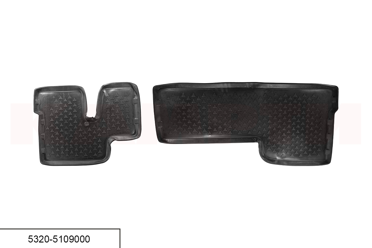 5320-5109000-04 Коврики для автомобиля KAMAЗ из 2-ух (рестайлинговая кабина,полиуретан)